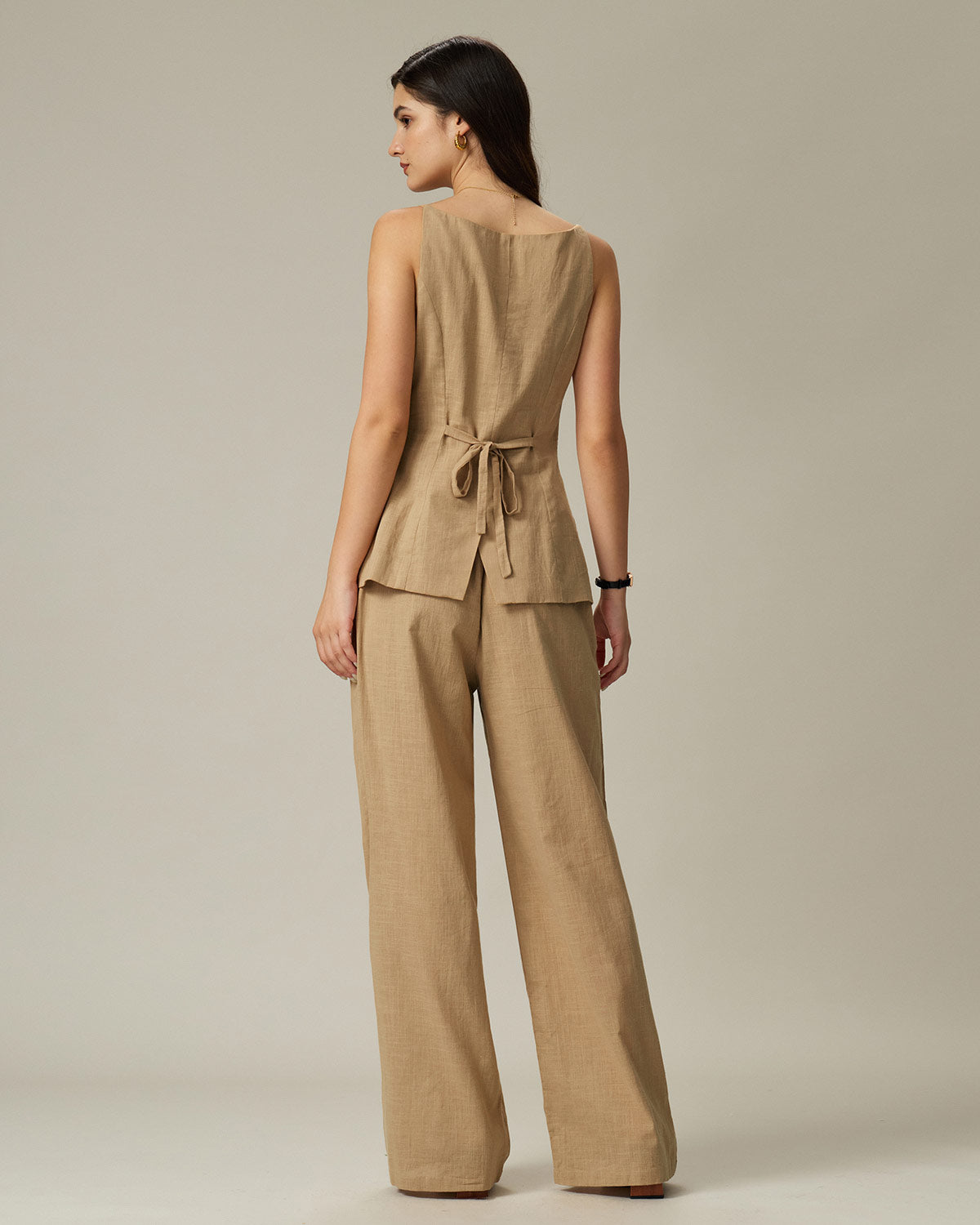 Women's Woven Polyester Pants Bottoms - RIHOAS