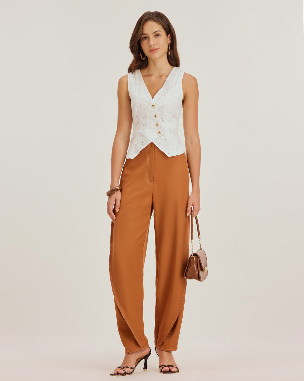 Women's Woven Polyester Pants Bottoms - RIHOAS