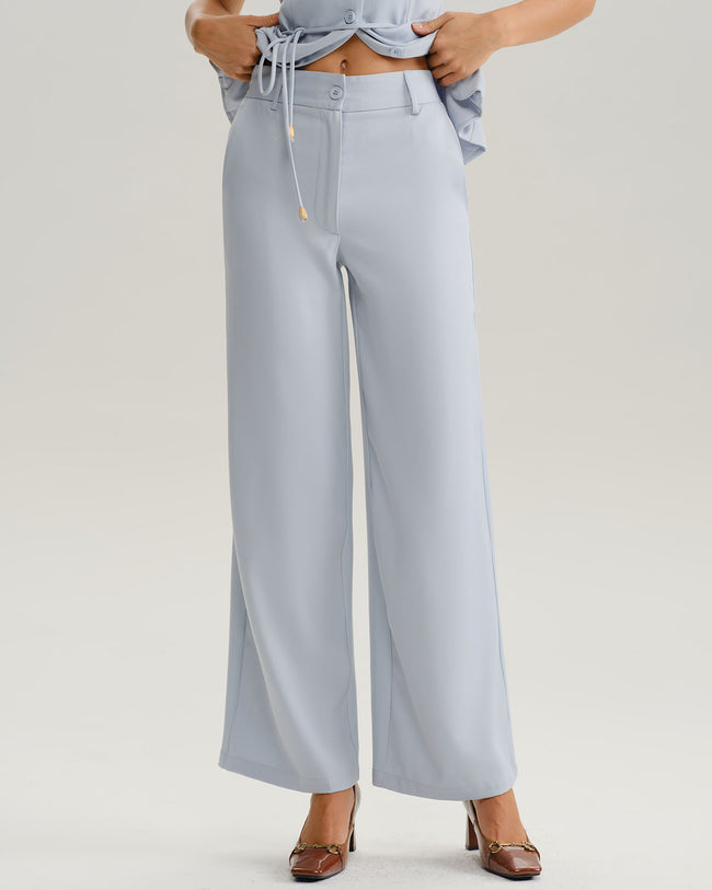 Women's Woven Polyester Pants Bottoms - RIHOAS