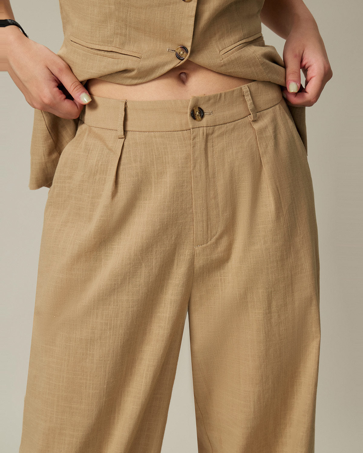 Women's Woven Polyester Pants Bottoms - RIHOAS
