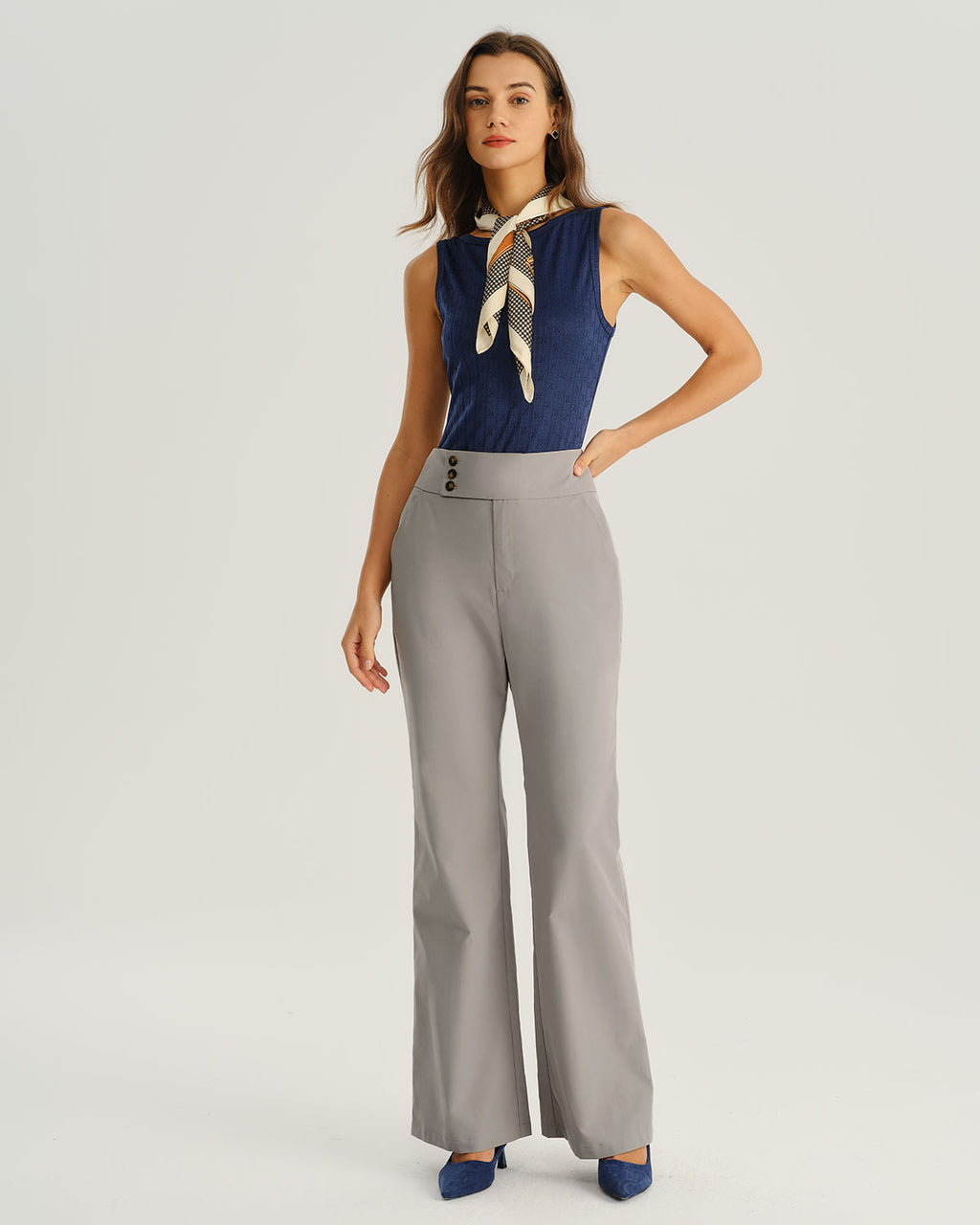 Women's Woven Polyester Pants Bottoms - RIHOAS