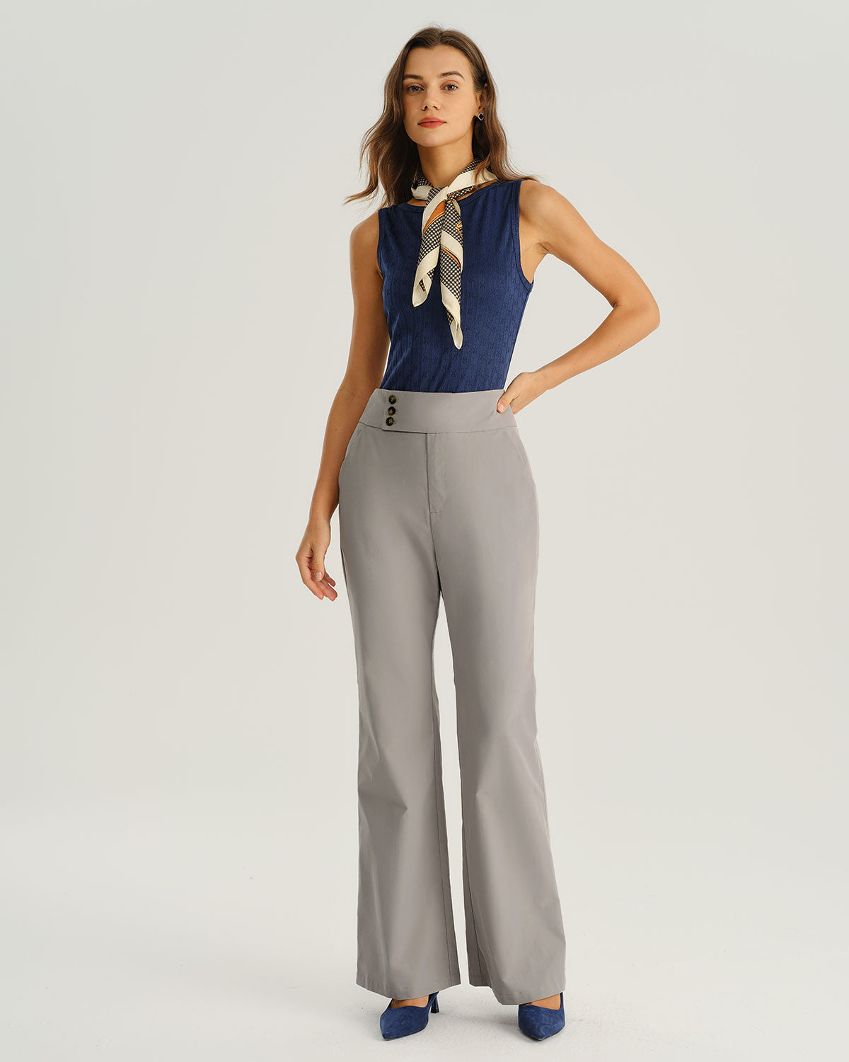 Women's Woven Polyester Pants Bottoms - RIHOAS