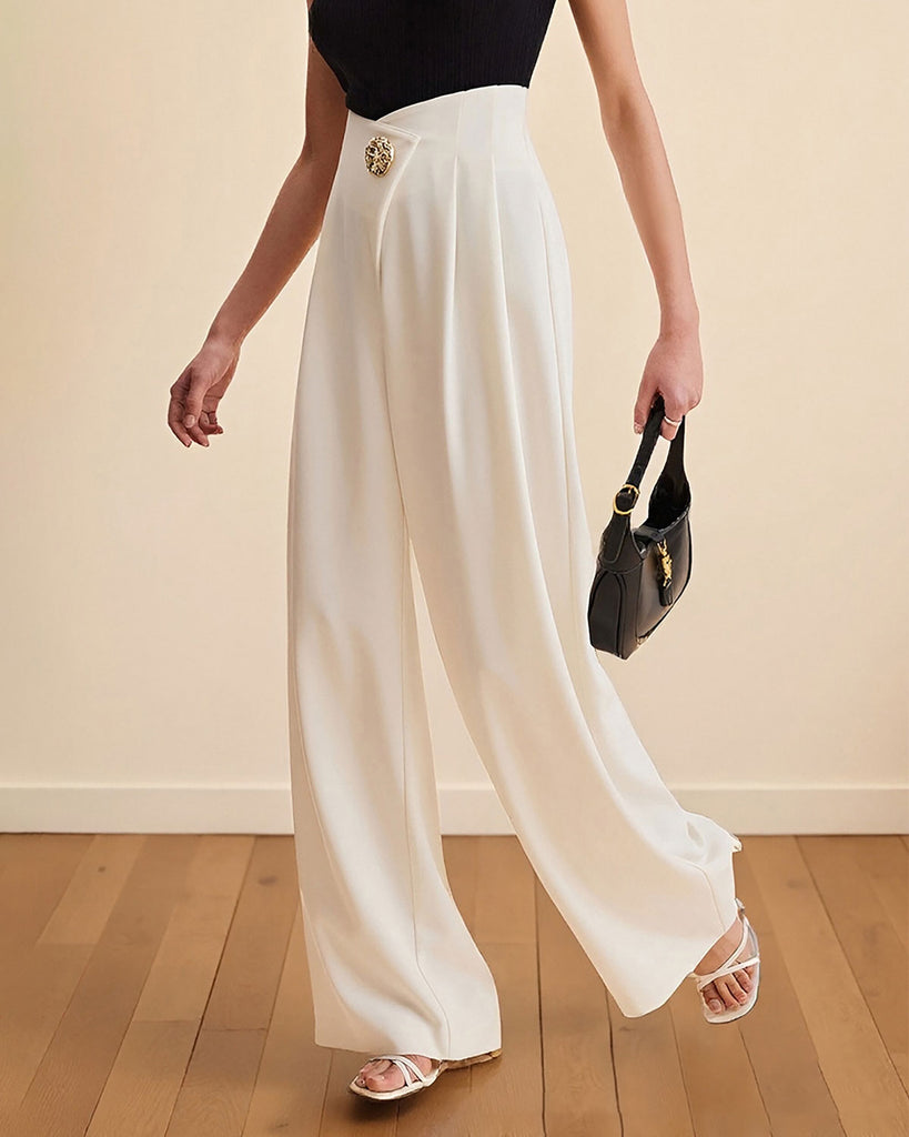 Women's Woven Polyester Pants Bottoms - RIHOAS
