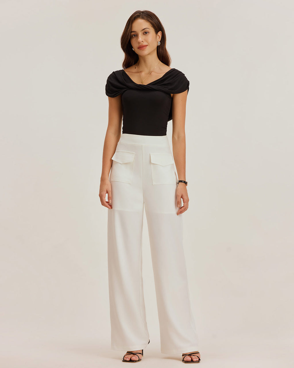 Women's Woven Polyester Pants Bottoms - RIHOAS