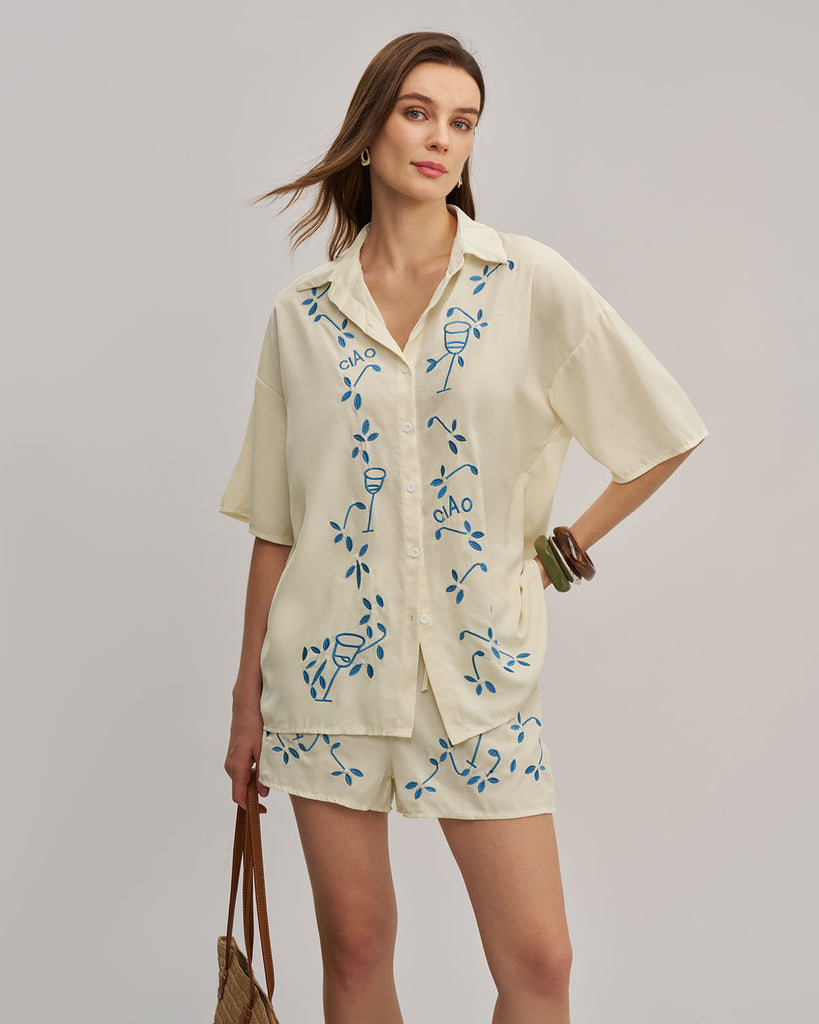 Women's Woven Polyester Pants Set Two-Piece Outfits - RIHOAS