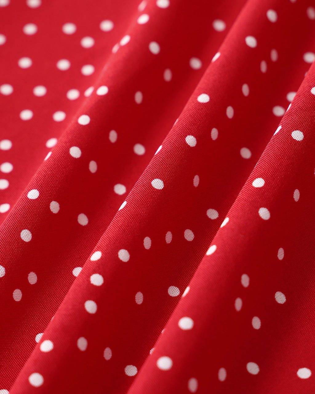 Plus Size Red V Neck Polka Dot  Midi Dress