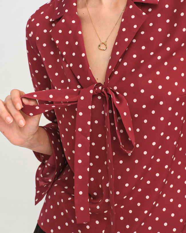 Women's Woven Polyester Shirt Tops - RIHOAS