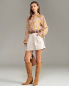 Women's Woven Polyester Shirt Tops - RIHOAS