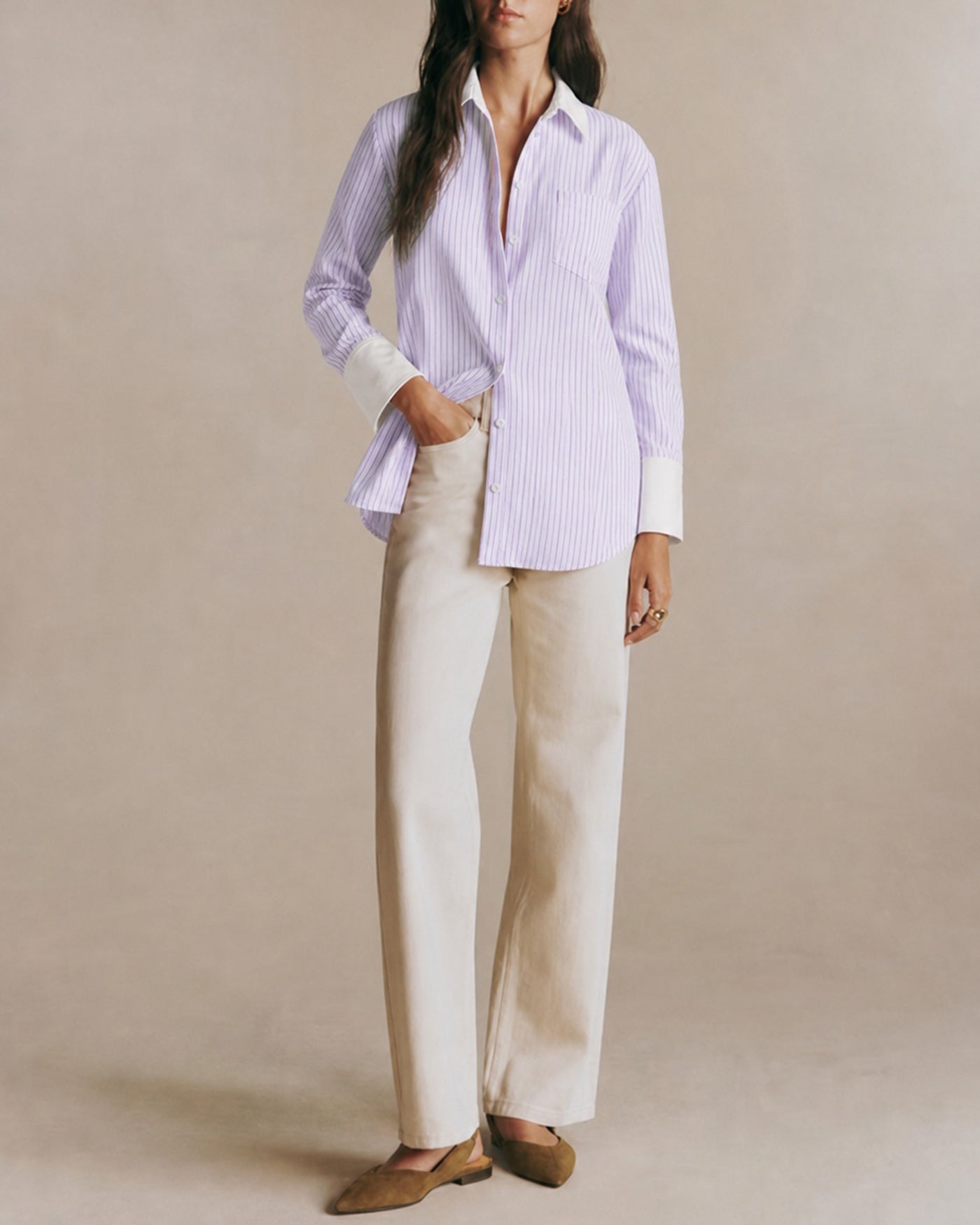 Women's Woven Polyester Shirt Tops - RIHOAS