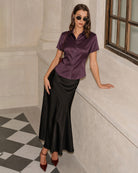 Women's Woven Polyester Shirt Tops - RIHOAS