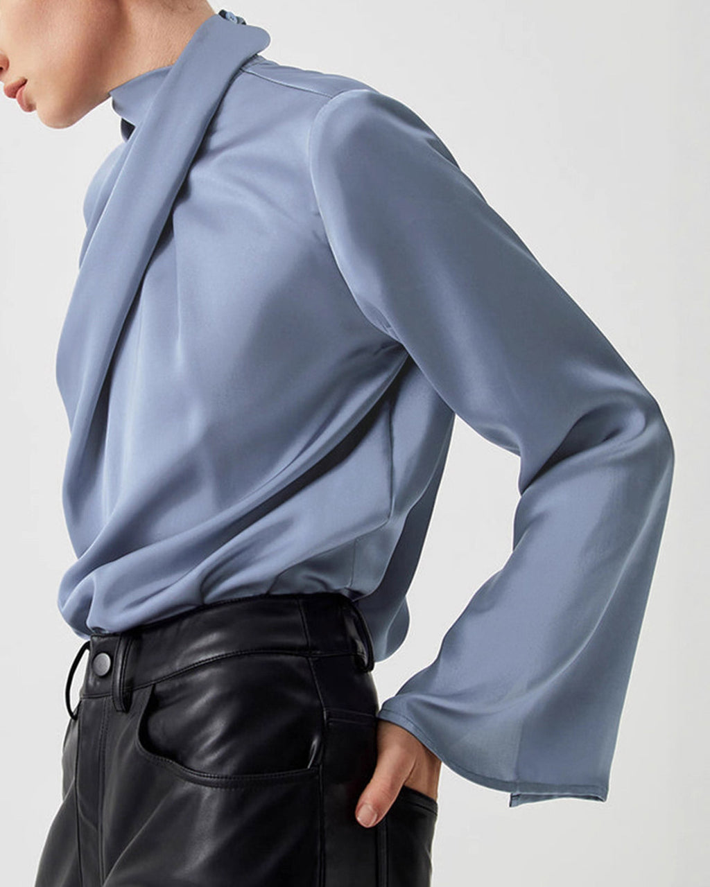 Women's Woven Polyester Shirt Tops - RIHOAS