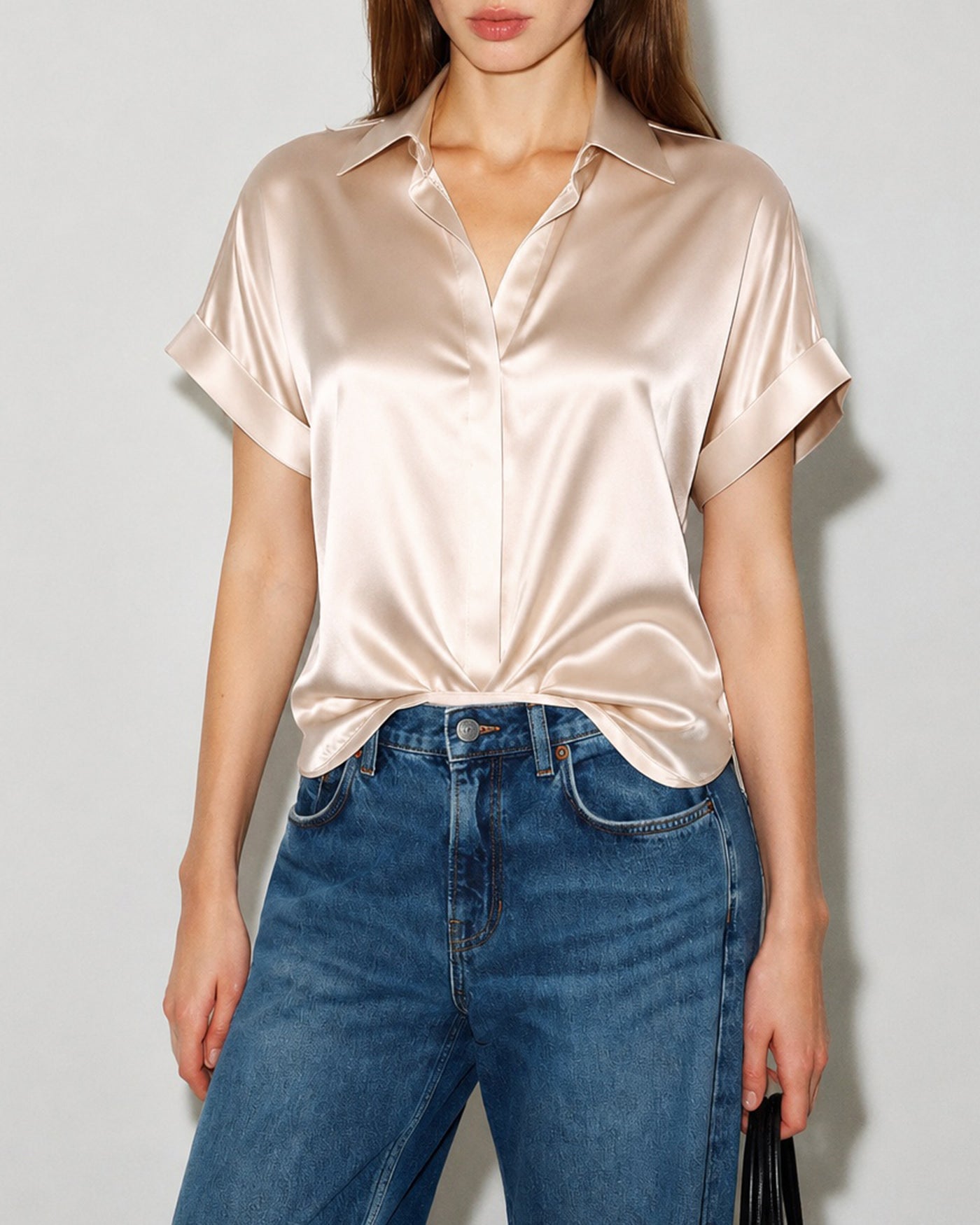 Women's Woven Polyester Shirt Tops - RIHOAS