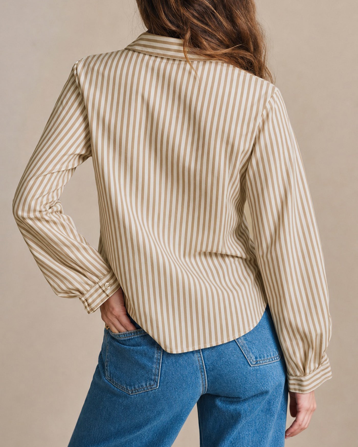 Women's Woven Polyester Shirt Tops - RIHOAS
