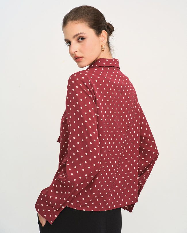 Women's Woven Polyester Shirt Tops - RIHOAS