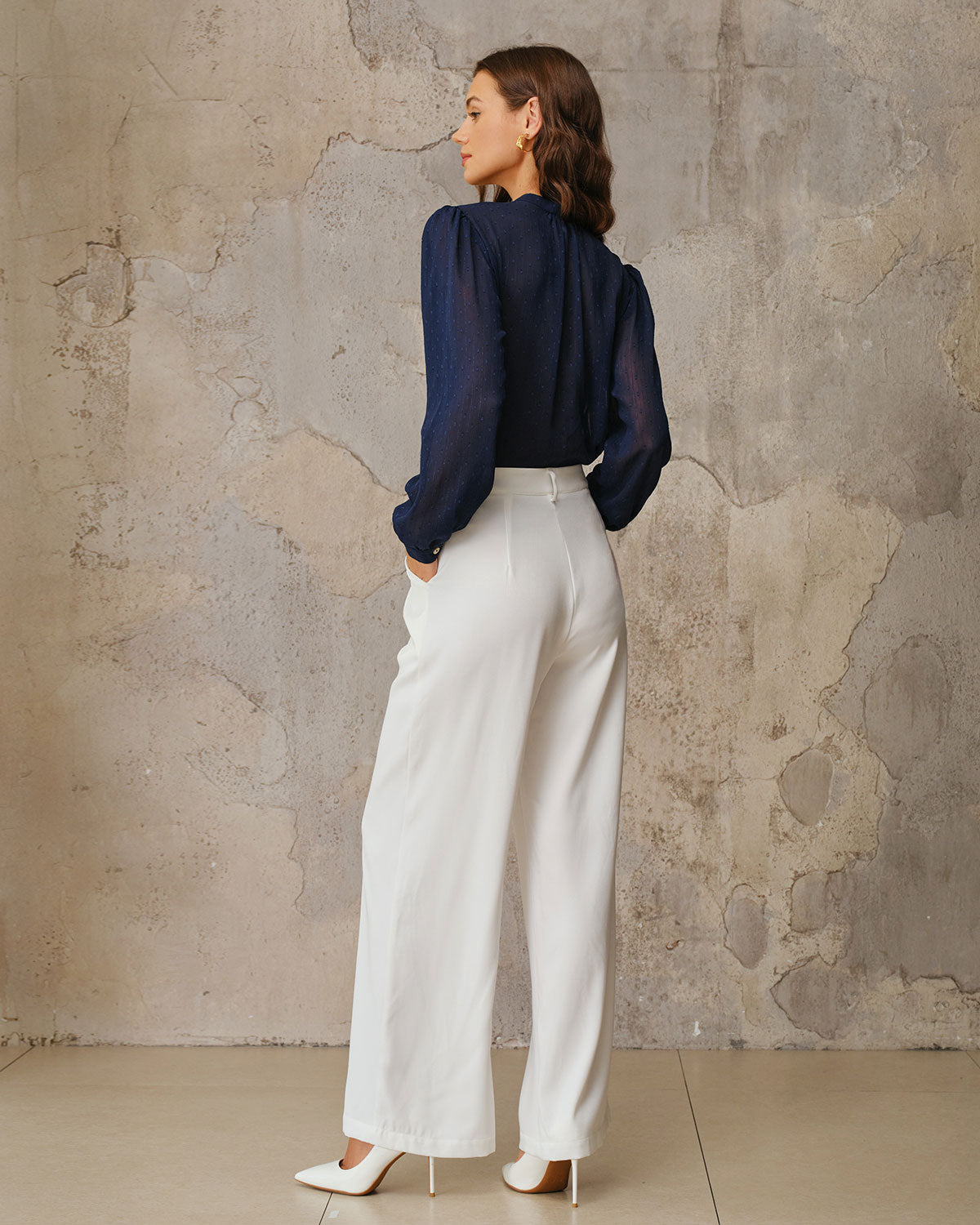 Women's Woven Polyester Shirt Tops - RIHOAS