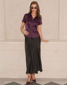 Women's Woven Polyester Shirt Tops - RIHOAS