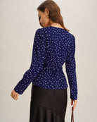 Women's Woven Polyester Shirt Tops - RIHOAS