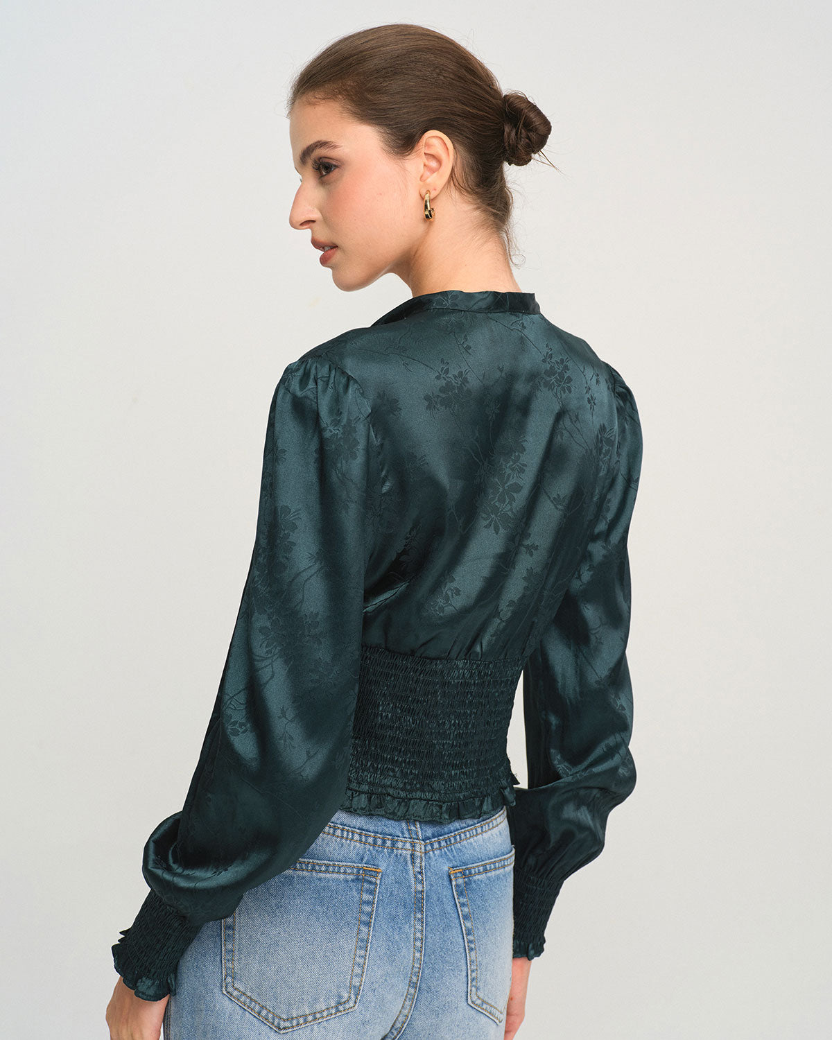Women's Woven Polyester Shirt Tops - RIHOAS