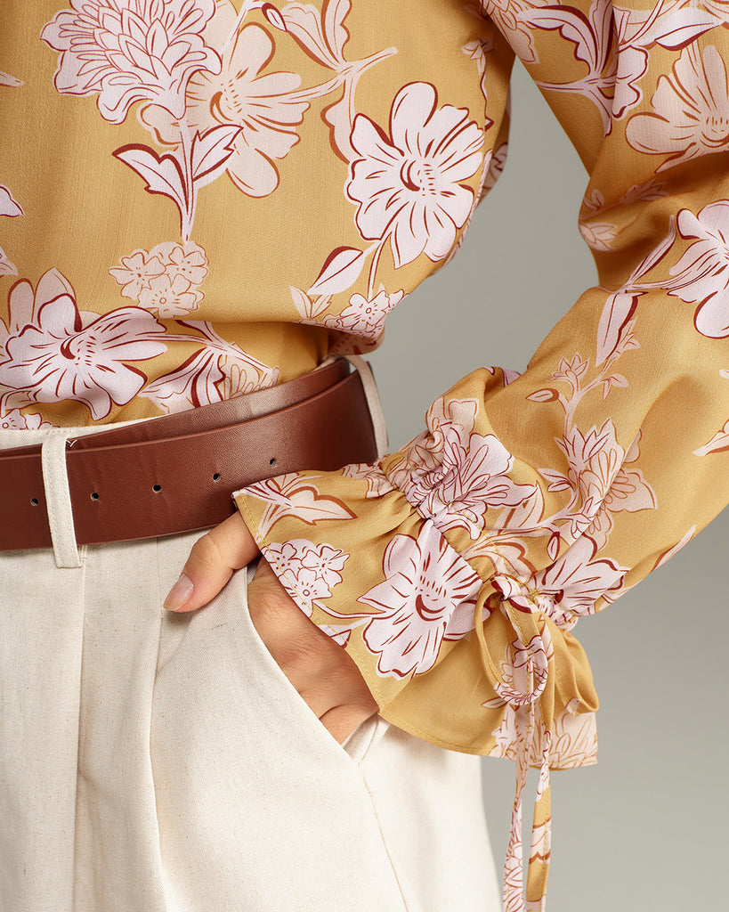 Women's Woven Polyester Shirt Tops - RIHOAS