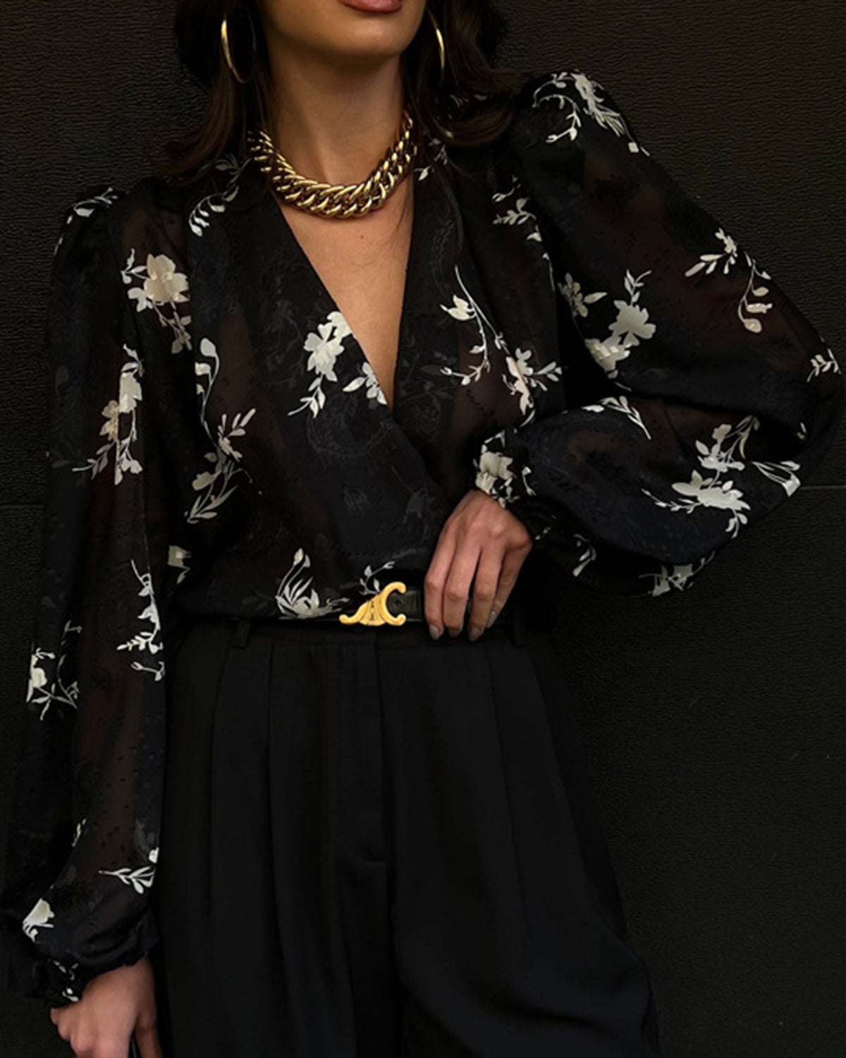 Women's Woven Polyester Shirt Tops - RIHOAS