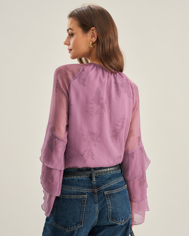Women's Woven Polyester Shirt Tops - RIHOAS