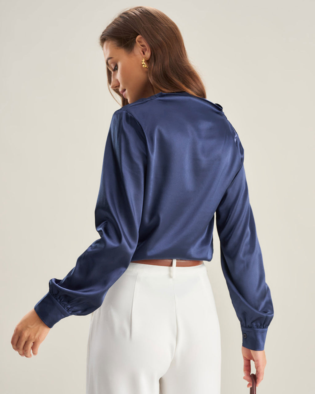 Women's Woven Polyester Shirt Tops - RIHOAS
