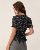 Women's Woven Polyester Shirt Tops - RIHOAS