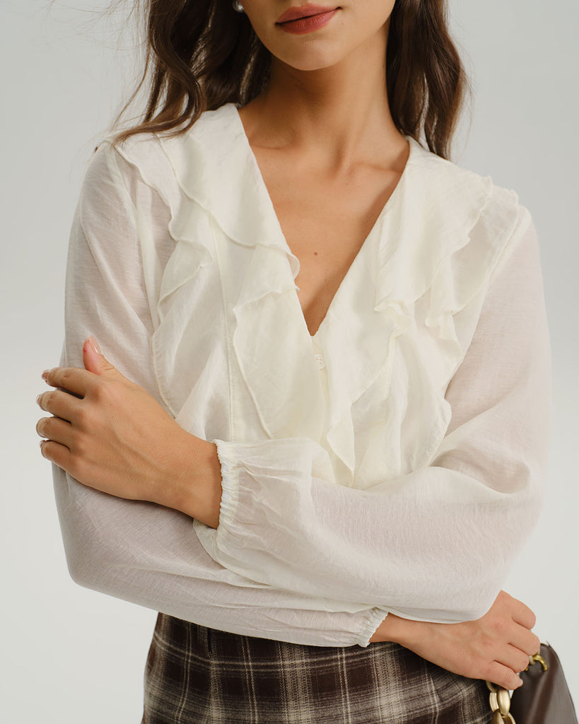 Women's Woven Polyester Shirt Tops - RIHOAS