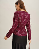Women's Woven Polyester Shirt Tops - RIHOAS