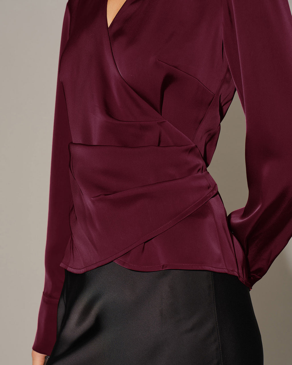 Women's Woven Polyester Shirt Tops - RIHOAS