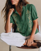 Women's Woven Polyester Shirt Tops - RIHOAS