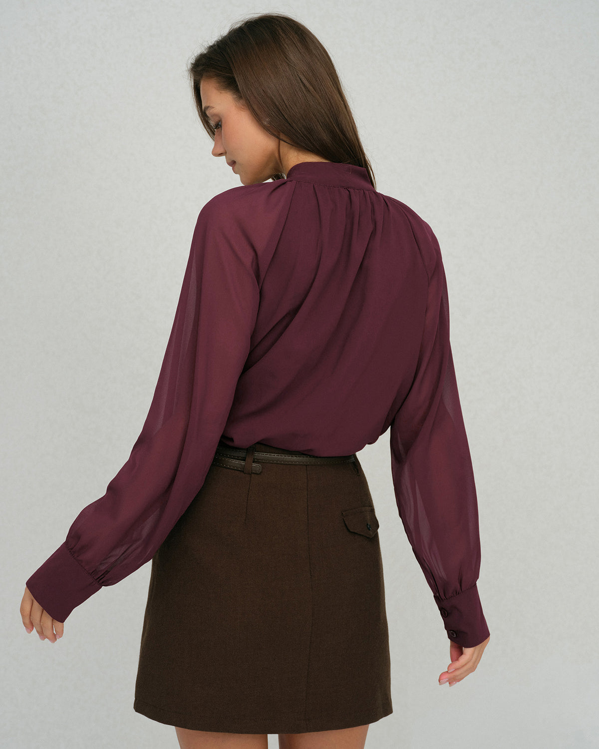 Women's Woven Polyester Shirt Tops - RIHOAS