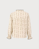 Apricot Poet Sleeve Floral Shirt 03
