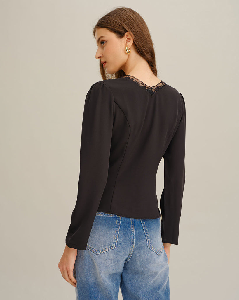 Women's Woven Polyester Shirt Tops - RIHOAS