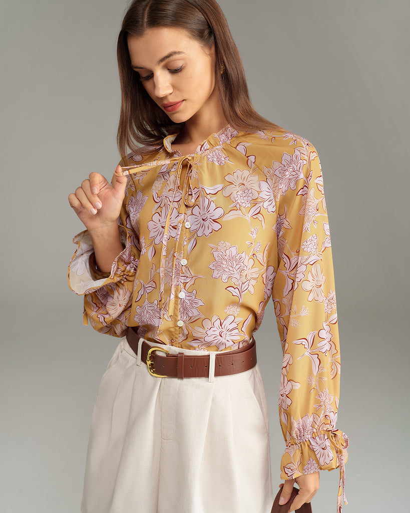 Women's Woven Polyester Shirt Tops - RIHOAS