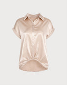 Women's Woven Polyester Shirt Tops - RIHOAS