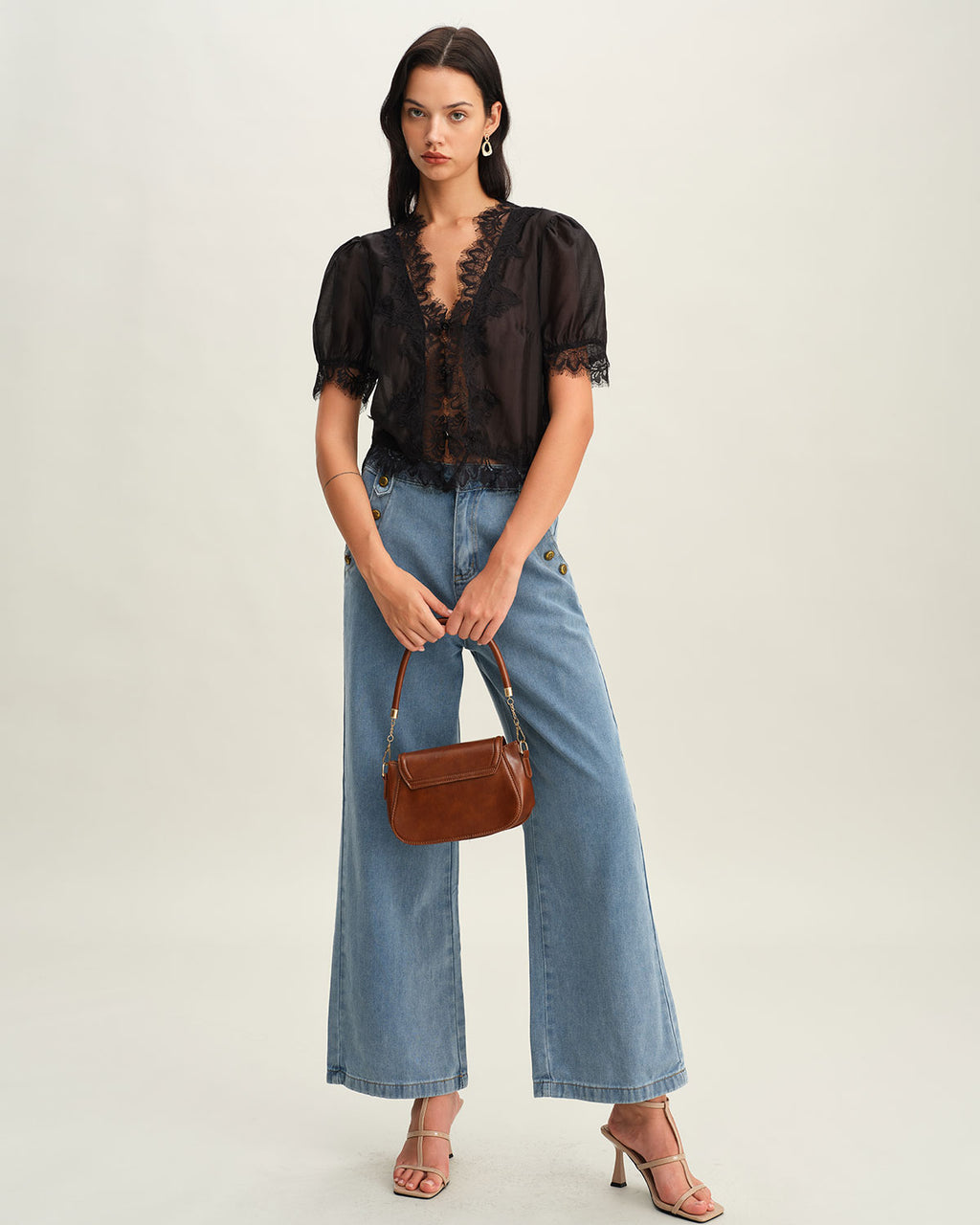 Women's Woven Polyester Shirt Tops - RIHOAS