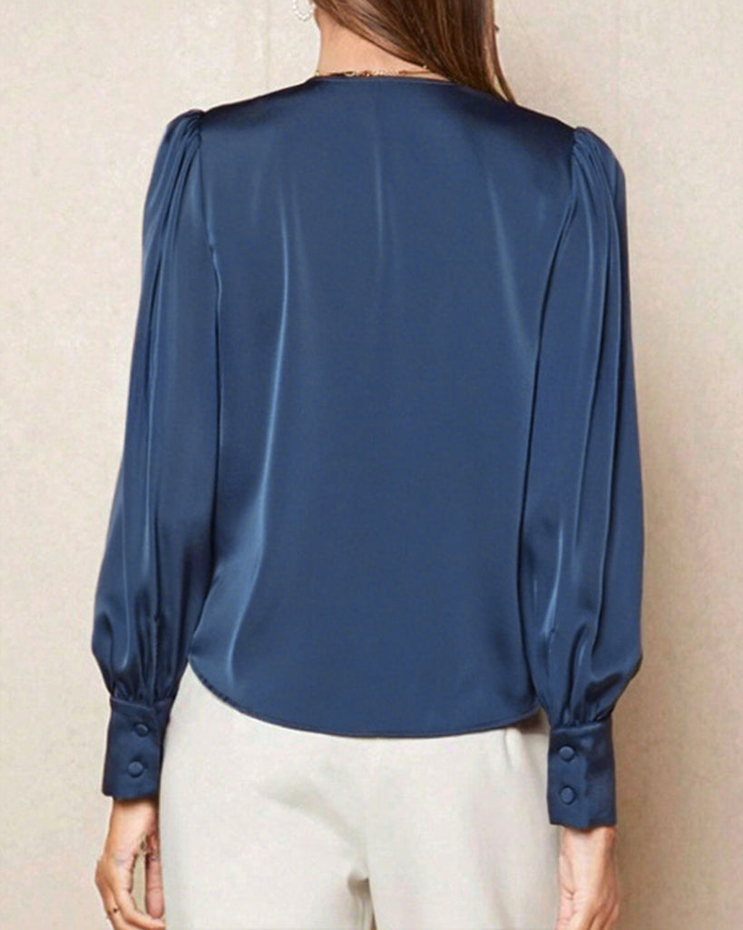 Women's Woven Polyester Shirt Tops - RIHOAS