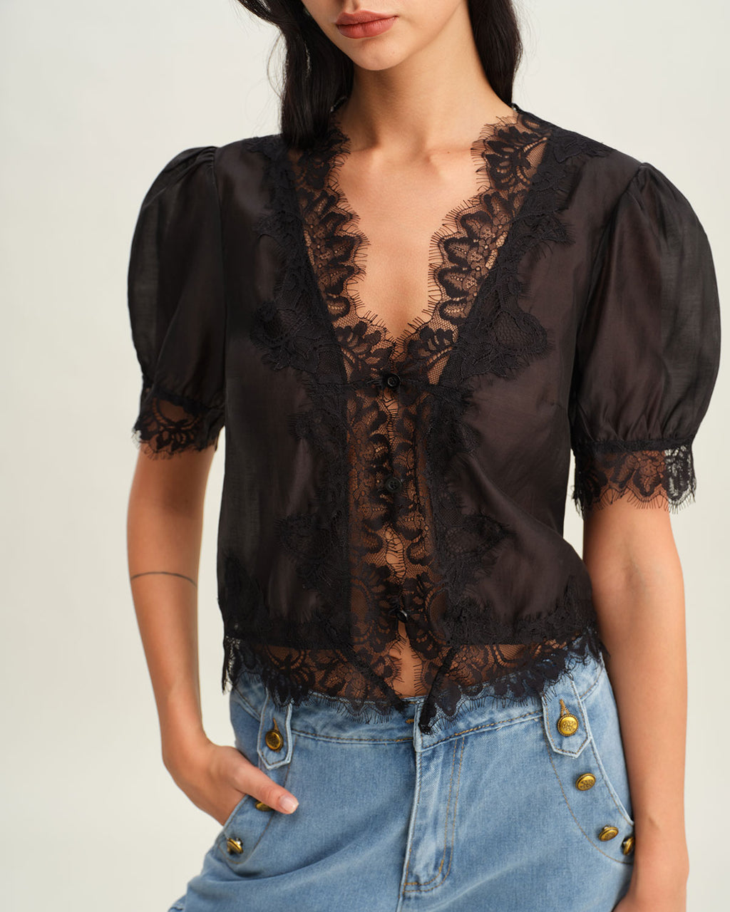Women's Woven Polyester Shirt Tops - RIHOAS