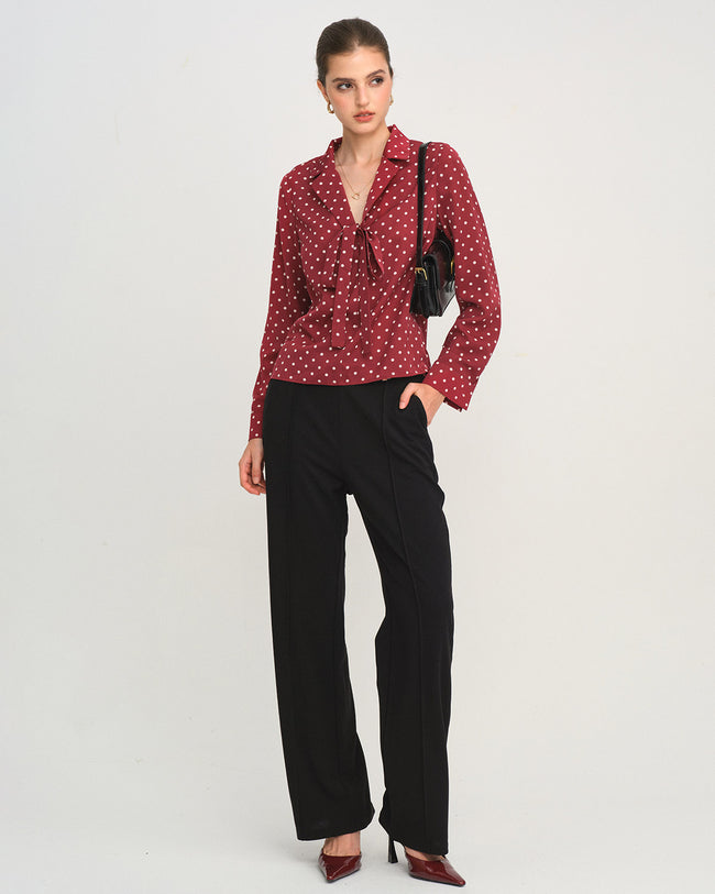 Women's Woven Polyester Shirt Tops - RIHOAS