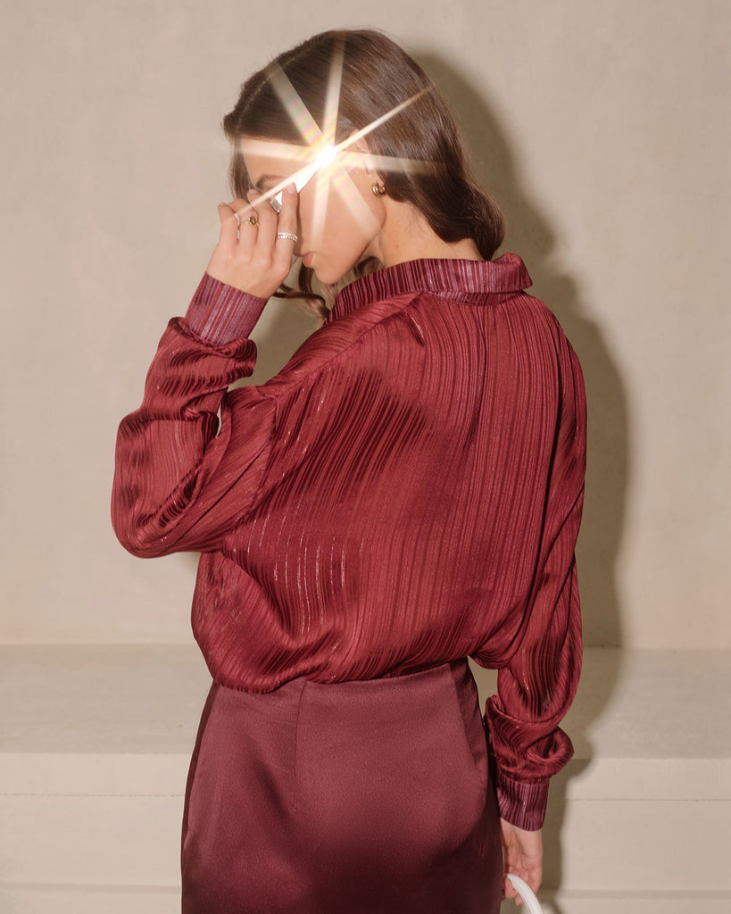 Women's Woven Polyester Shirt Tops - RIHOAS