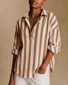 Women's Woven Polyester Shirt Tops - RIHOAS