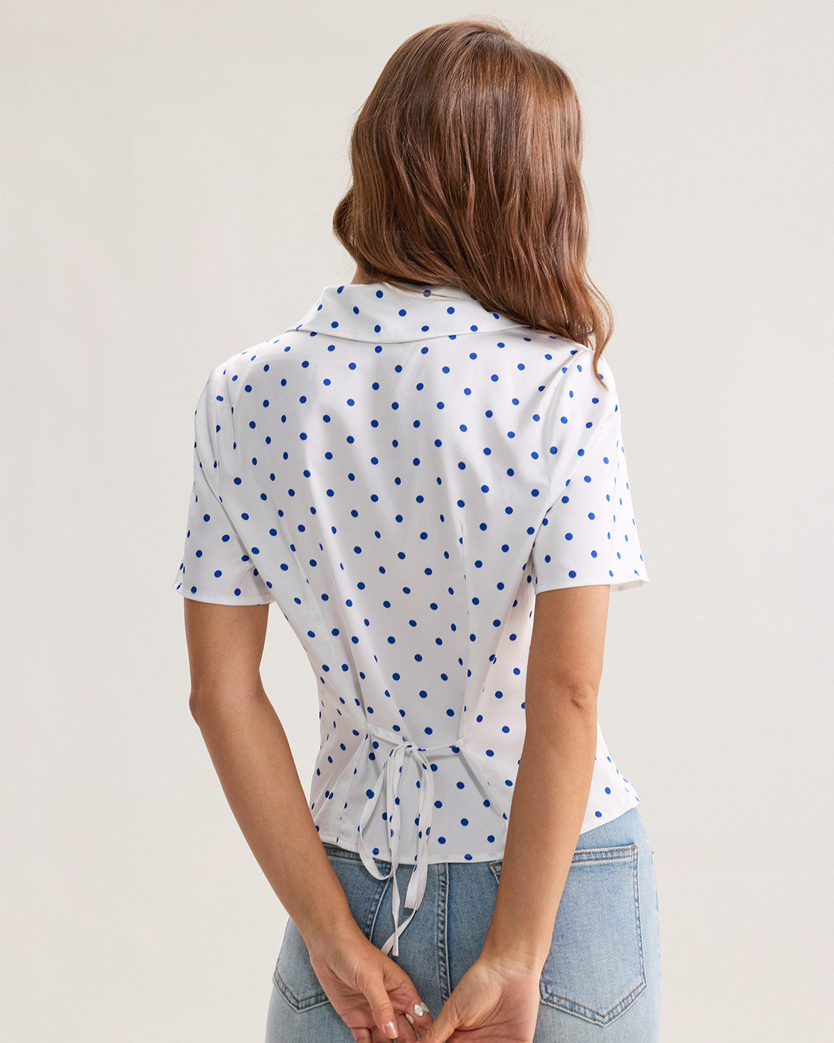 Women's Woven Polyester Shirt Tops - RIHOAS