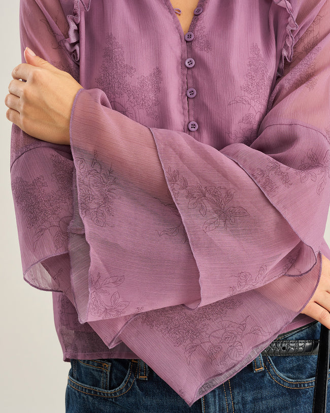 Women's Woven Polyester Shirt Tops - RIHOAS