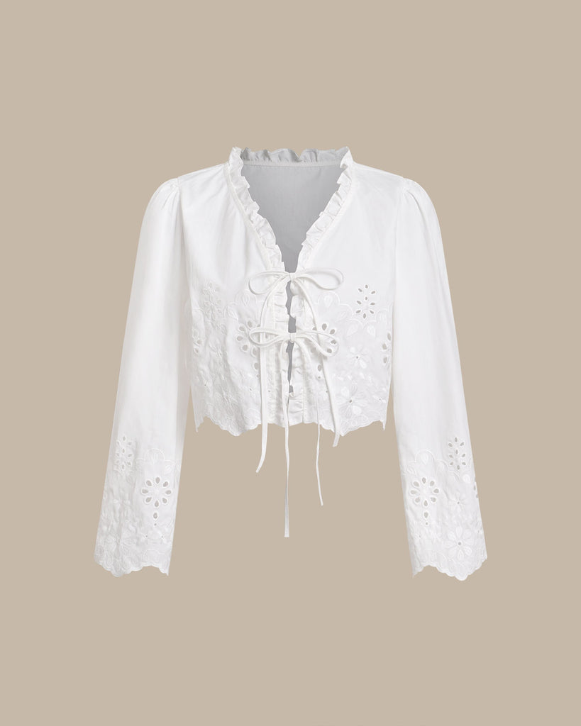 Women's Woven Polyester Shirt White Tops - RIHOAS