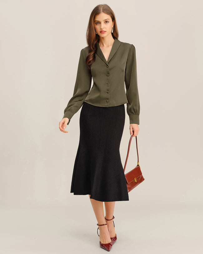 Women's Woven Polyester Shirts Tops - RIHOAS