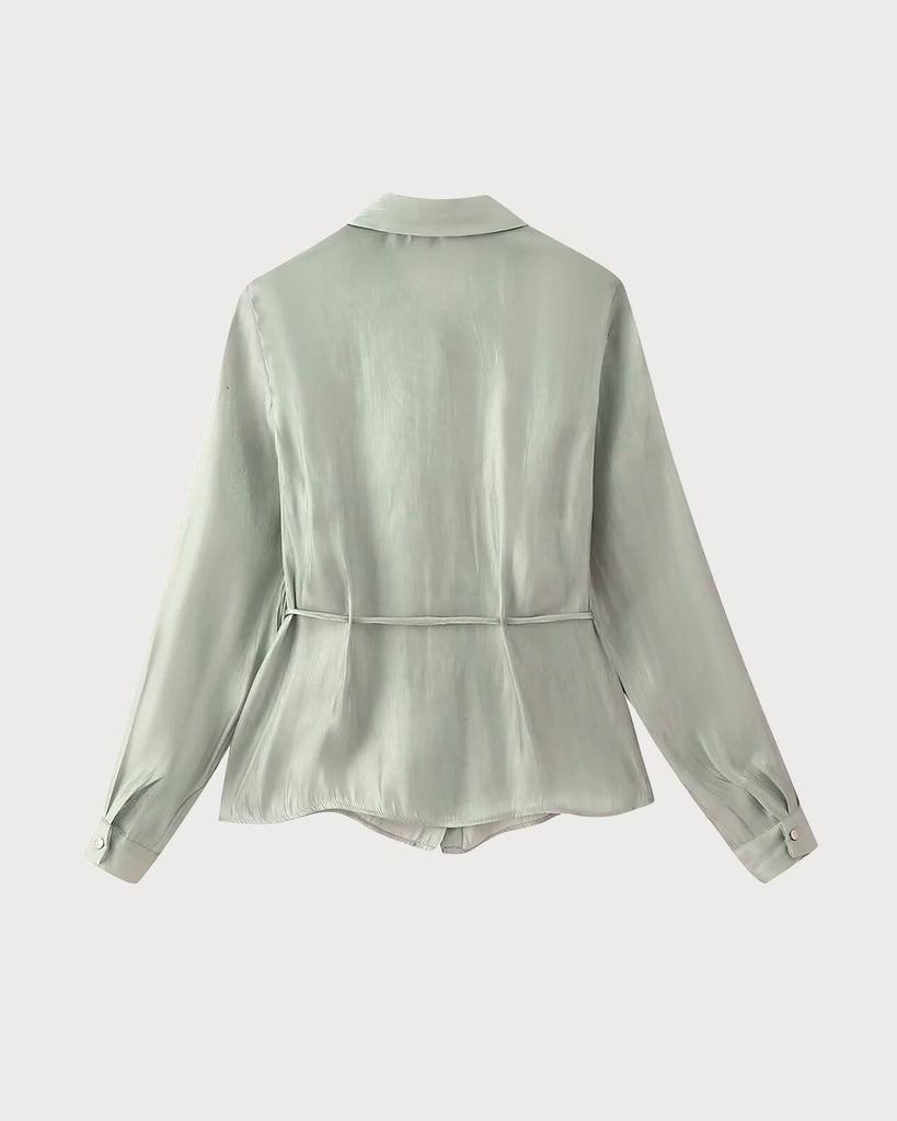 Women's Woven Polyester Shirts Tops - RIHOAS