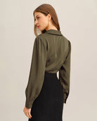 Women's Woven Polyester Shirts Tops - RIHOAS
