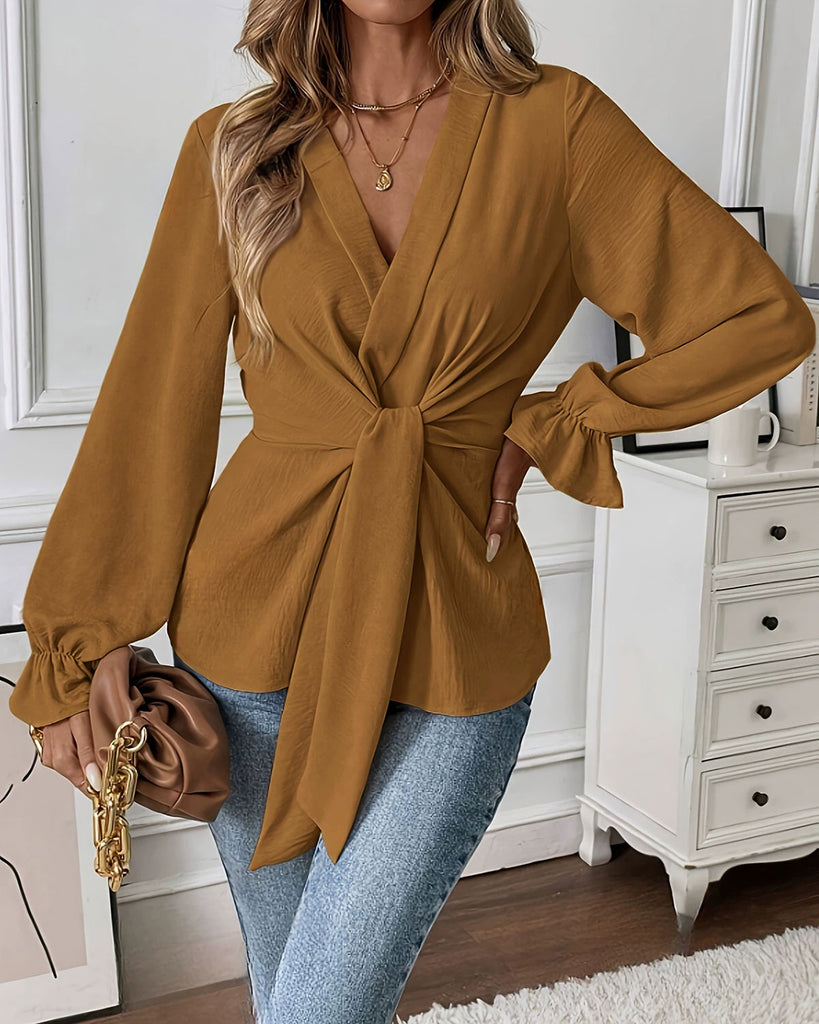 Women's Woven Polyester Shirts Tops - RIHOAS