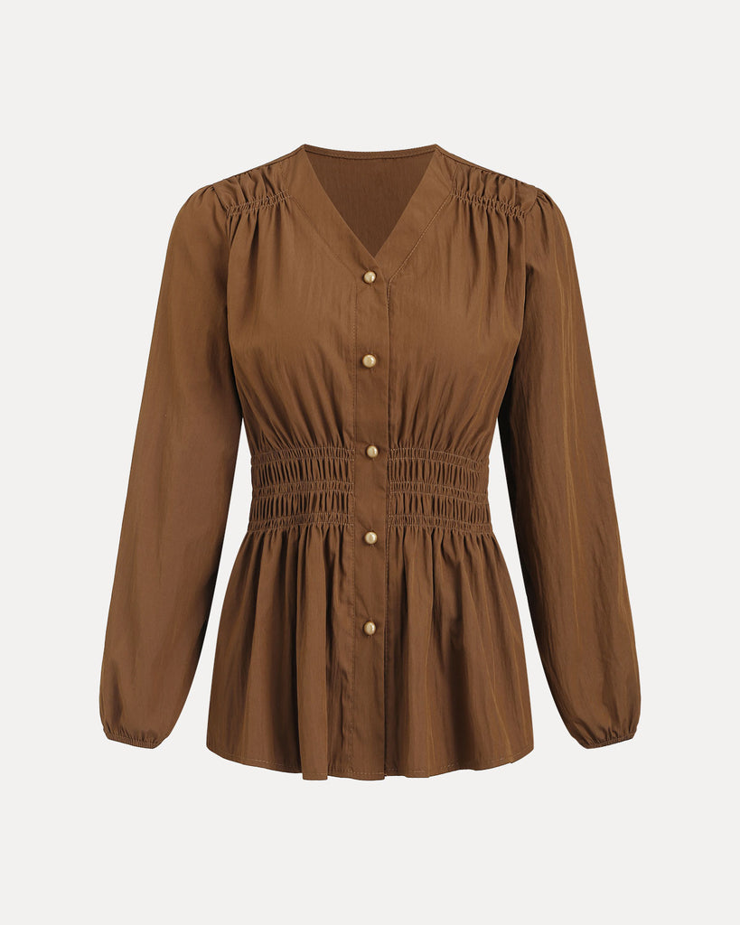 Women's Woven Polyester Shirts Tops - RIHOAS